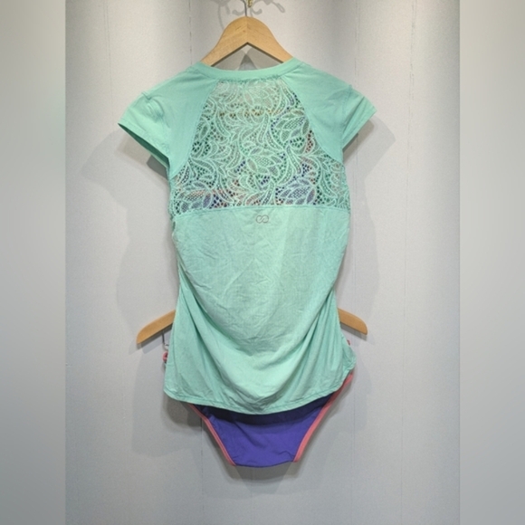 Calia By Carrie Underwood‎ 3 Piece Swimwear Colorblock UPF Coverup Bikini - Picture 4 of 16